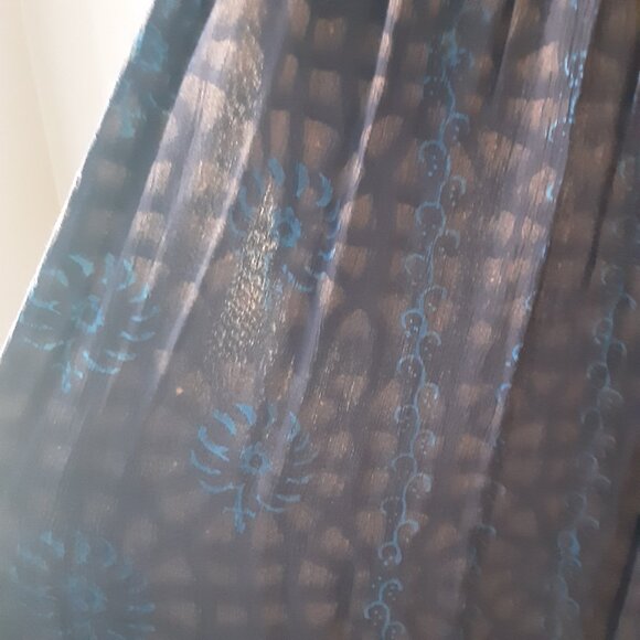 Shoreline New Blue Rayon Flowy Tunic Dress One Size - Picture 7 of 15